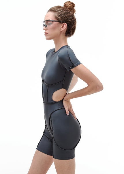 Ariel Short Jumpsuit in Concrete
