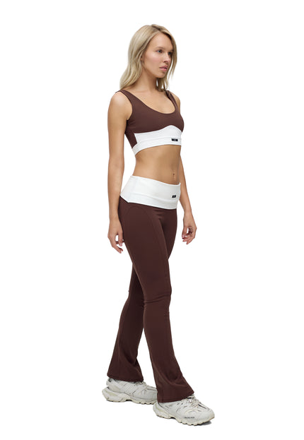 Gabi Set With Bra in Choco-White
