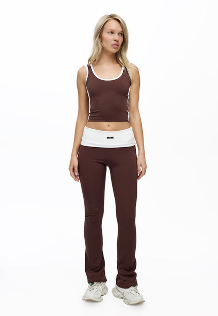 Gabi Set With Tank in Choco-White