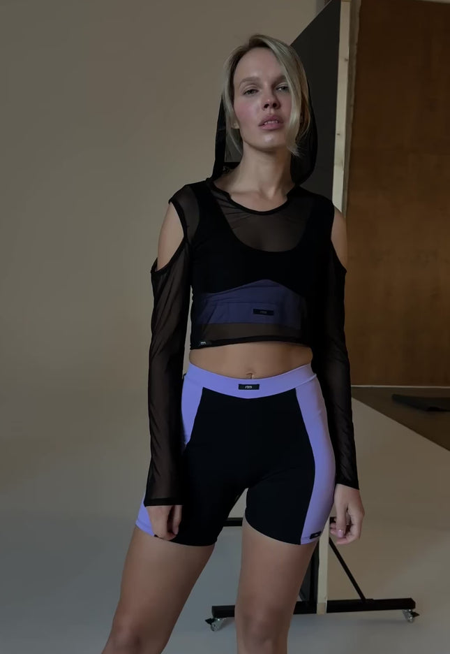 Velo Set in Lavender-Black